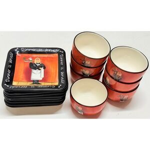 Certified International Tracy Flickinger Dinner Served Plates & Bowls Set 15 pc